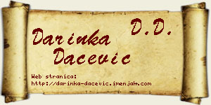 Darinka Dačević vizit kartica